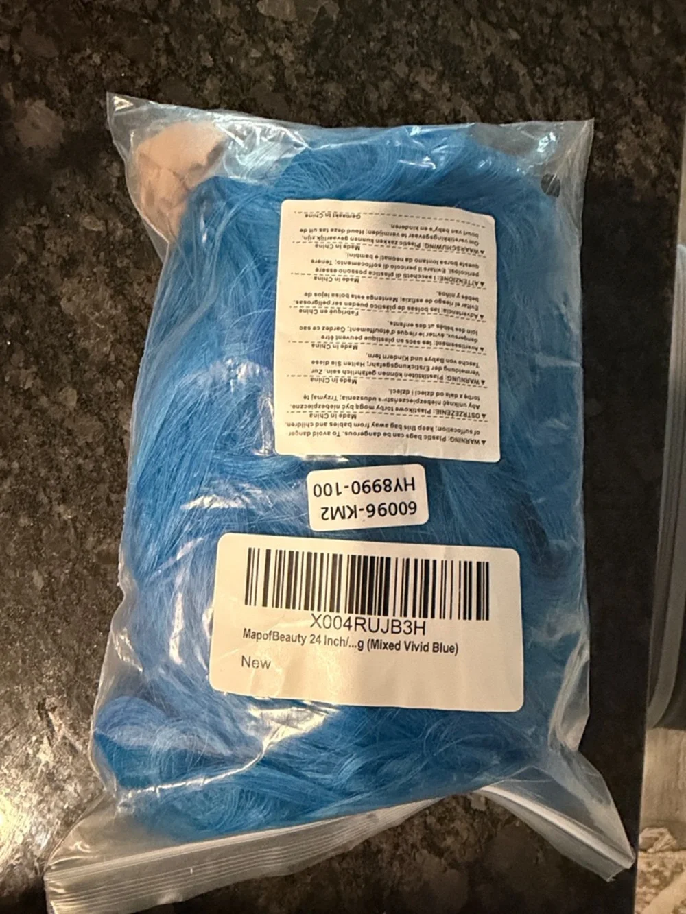 Vivid Blue Party Hair Wig Accessory